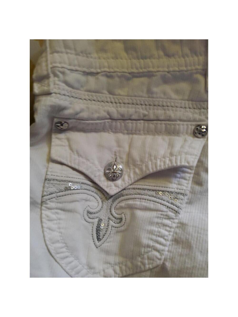 Sz 28 Rock Revival women's BUCKLE white cargo